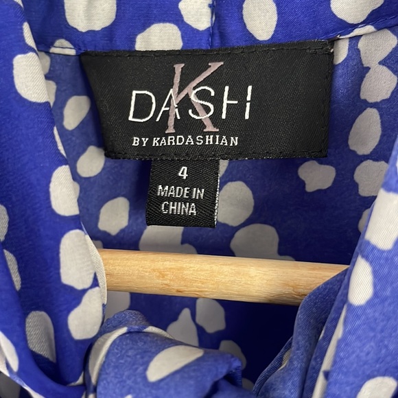 Royal blue DASH print blouse by Kardashian - Picture 2 of 2